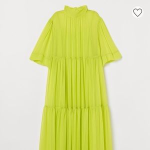Sheer Neon Green Maxi Dress